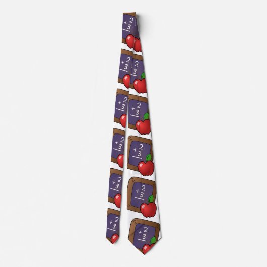 Cravate École de math Enseignant Apple Blackboard Necktie (Dos)