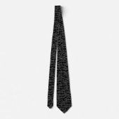 Cravate École de poisson - 50pc Gris sur noir (Dos)