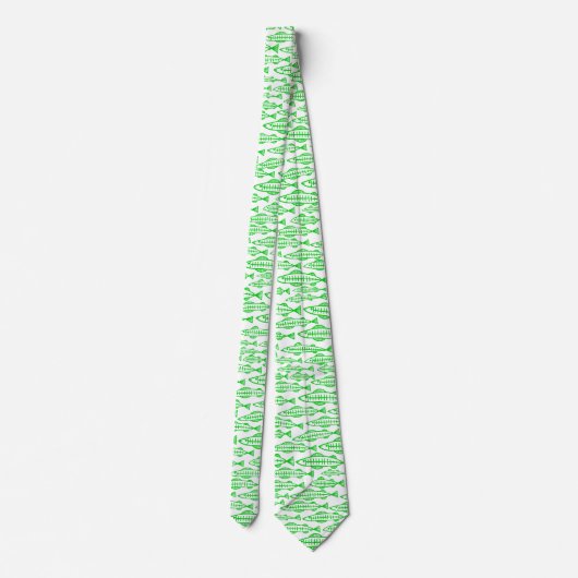 Cravate École de poisson - Vert printemps (Dos)