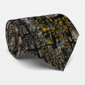 Cravate écorce Brown cool en mousse avec lichen jaune (Roulé)