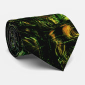 Cravate Écorce numérique sous verre martelé vert (Roulé)