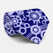 Cravate Écosystème - Bleu de poudre sur la marine Dp (Roulé)