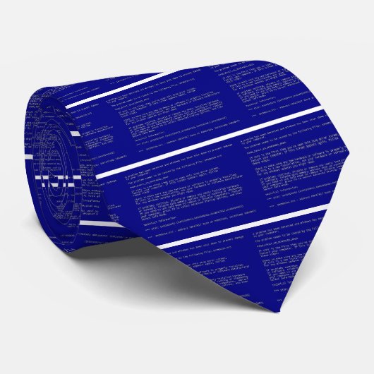 Cravate Écran bleu de la mort (Roulé)