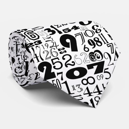 Cravate Écran noir et blanc (Roulé)