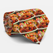 Cravate Écrevisses à la Chambre d'huître de point (Roulé)