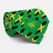 Cravate Écriture chrétienne de JAMAÏQUE J3:16 Monogramme V (Roulé)