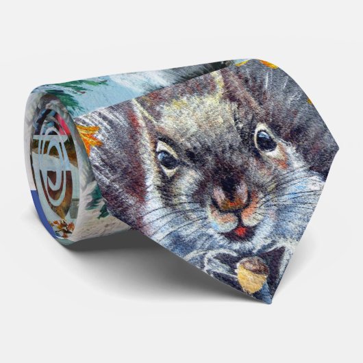 Cravate écureuils à foison (Roulé)