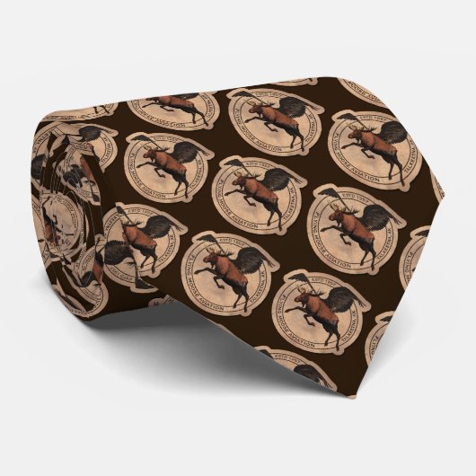 Cravate Ecusson d'aviation Flying Moose (Roulé)