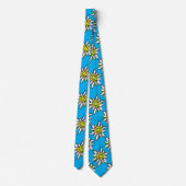 Cravate Edelweiss on light blue pattern (Dos)