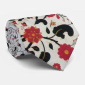 Cravate EDEN, rouge antique noir blanc (Roulé)