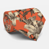 Cravate Edgy Dad Gifts Lilies Flower (Roulé)