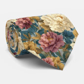 Cravate Edgy Fathers Day Gift Peonies (Roulé)