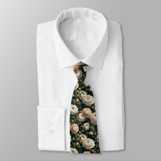 Cravate Edgy Groomsman Gift Ranunculus Flower (Attaché)