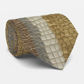 Cravate Edgy Retirement Gifts For Husband Crocodile Print  (Roulé)