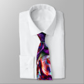 Cravate Effet de teinture à tarte rose Art Abstrait (Attaché)