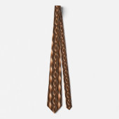 Cravate effet gaufre en cuir Brown (Devant)