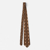 Cravate effet gaufre en cuir Brown (Dos)