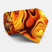 Cravate Effet liquide orange (Roulé)