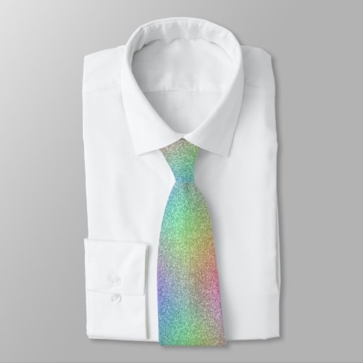 Cravate Effet Parties scintillant arc-en-ciel (Attaché)