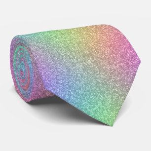 Cravate Effet Parties scintillant arc-en-ciel