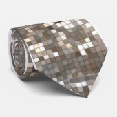 Cravate Effet sequin argenté cool (Roulé)
