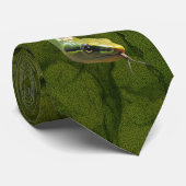 Cravate Effets du cou de la tête de serpent vert venimeux (Roulé)