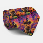 Cravate Éffrayant australien Terrier Citrouille de sorcièr (Roulé)