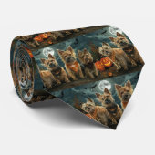 Cravate Éffrayant australien Terrier Halloween (Roulé)