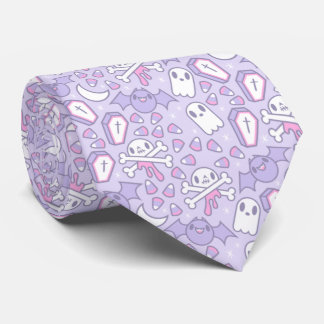 Cravate Éffrayant Cute - Pastel Halloween Motif