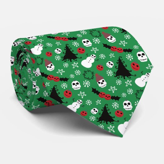 Cravate Éffrayant Noël Déplaisant Goth Fête à thème (Roulé)
