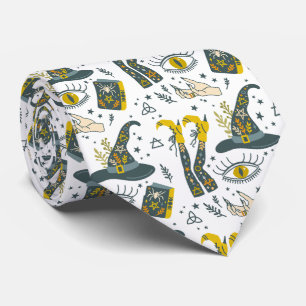 Cravate Éffrayant vibe coloré symboles halloween motif