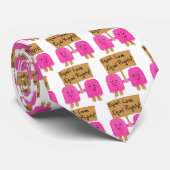 Cravate égalité deux rose (Roulé)
