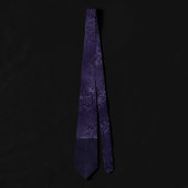 Cravate Eggplant Romance | Purple Satin Grunge Rose Damask