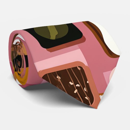 Cravate Eggs on Toast Pattern Tie – Fun Breakfast Food Ill (Roulé)