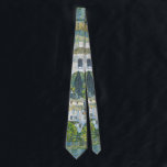 Cravate Église (Kirche) à Cassone par Gustav Klimt<br><div class="desc">Eglise à Cassone - Paysage avec Cyprès (aka Kirche in Cassone - Landschaft mit Zypressen) (1913) par Gustav Klimt est une peinture d'art vintage de l'époque victorienne Symbolisme avec une église dans la ville de Cassone avec des bâtiments en pierre et des cyprès sur le bord du lac de Garde...</div>