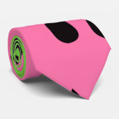 Cravate Égouttements verts au néon de peinture de pastèque (Roulé)