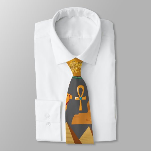 Cravate Egyptian Hieroglyphic Symbol Pattern pharaoh     (Attaché)