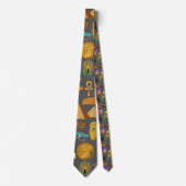 Cravate Egyptian Hieroglyphic Symbol Pattern pharaoh     (Devant)