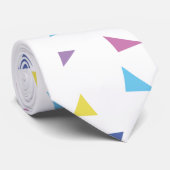 Cravate Eighties Colorful Retro Triangle Pattern (Roulé)