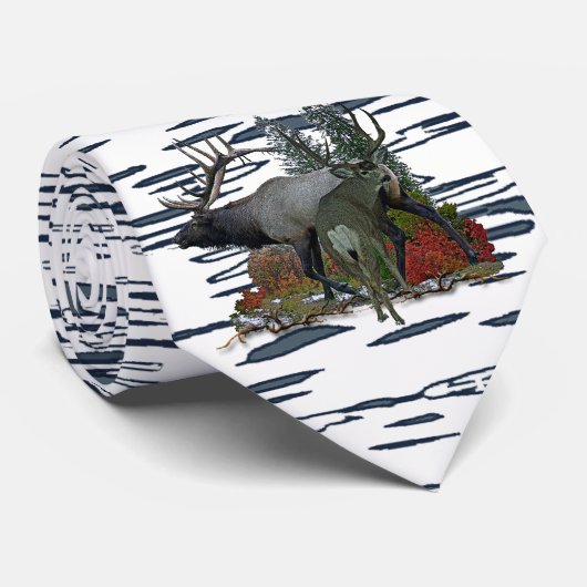 Cravate Élans et cerfs communs (Roulé)