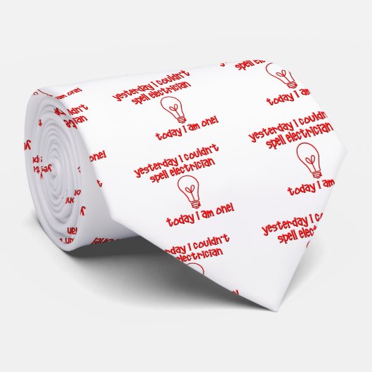 Cravate électricien drôle (Roulé)