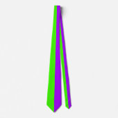 Cravate Électrique Psychédélique violet et arlequin vert (Devant)