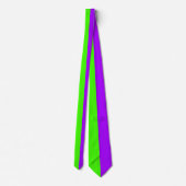 Cravate Électrique Psychédélique violet et arlequin vert (Dos)