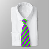 Cravate Électrique Psychédélique violet et arlequin vert (Attaché)