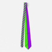 Cravate Électrique Psychédélique violet et arlequin vert (Dos)