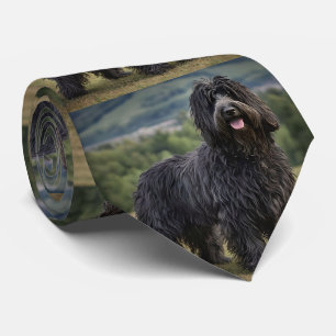 Cravate "Élégance débraillée : le chien de berger Bergamas