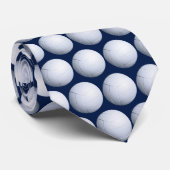 Cravate Élégance sportive - Volley-ball thème Marine Bleu (Roulé)