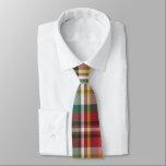 Cravate Élégant À damiers rouge rustique plaqué<br><div class="desc">Rustique Rouge À damiers Plaid cravate de vacances</div>