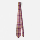 Cravate Elegant and classic Pink Plaid Gingham Pattern (Devant)