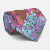 Cravate Elegant Aqua et Purple Limelight Hydrangea Détail (Roulé)